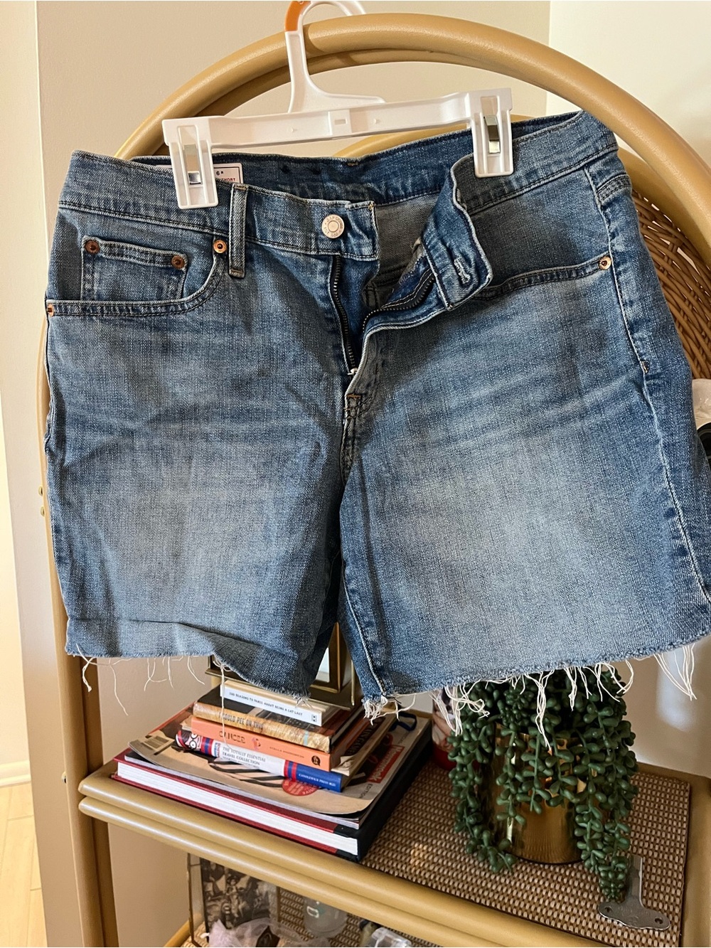 GAP Medium Blue Denim Cutoff Shorts